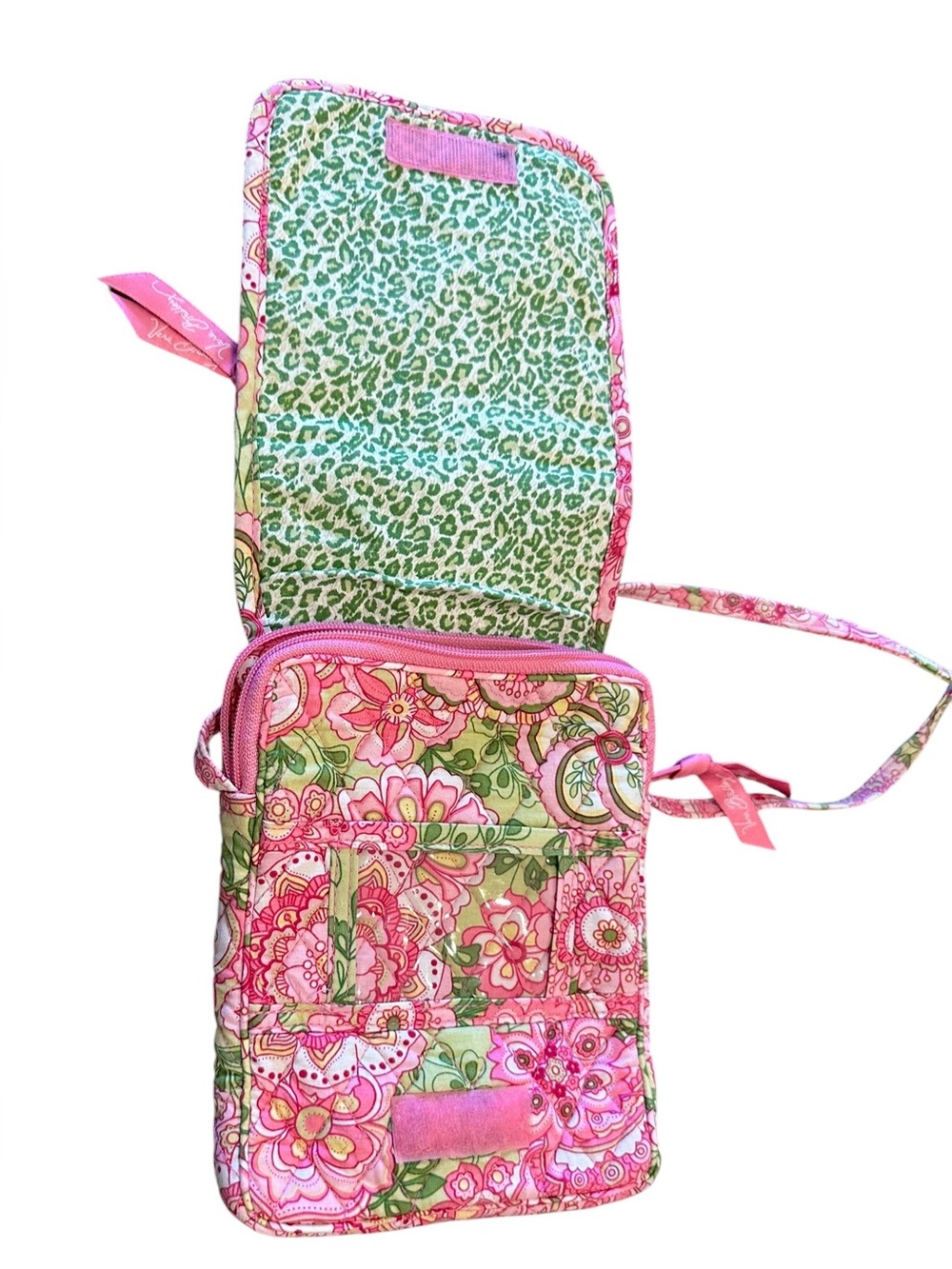 Vera Bradley Pink Petal Pink Quilted Crossbody & Wallet Set Vtg Vintage - Picture 5 of 14